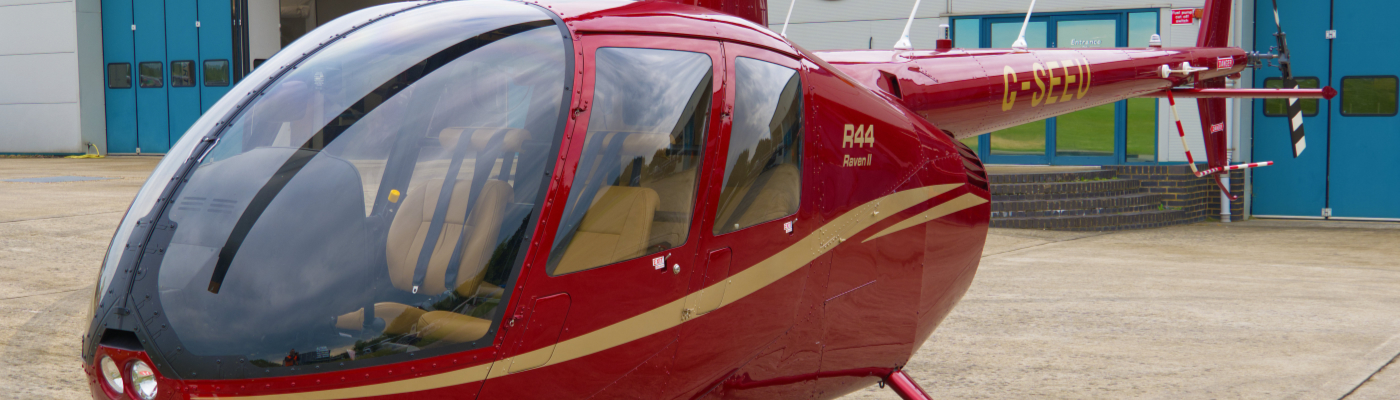 4 seat Piston Helicopter built by Robinson Helicopters